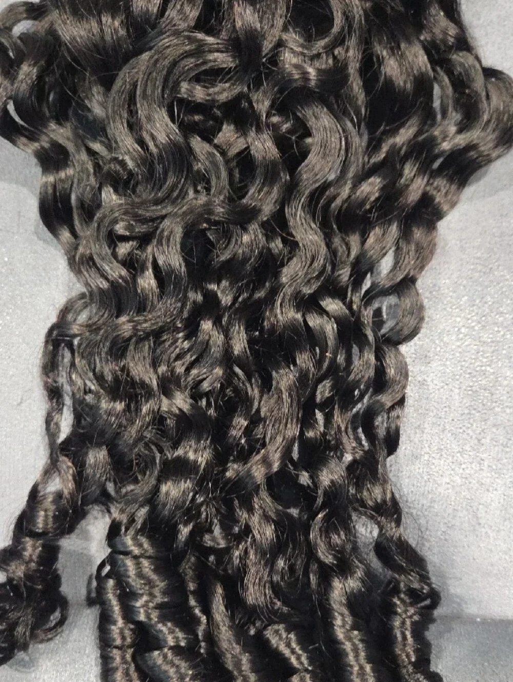 Feather Crochet Human Hair Burmese Curly 22 Inch 300g Knotless Pre‑Separated